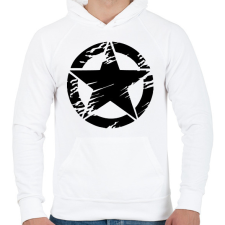 PRINTFASHION star - Férfi kapucnis pulóver - Fehér férfi pulóver, kardigán