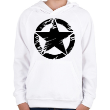 PRINTFASHION star - Gyerek kapucnis pulóver - Fehér gyerek pulóver, kardigán