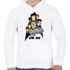 PRINTFASHION Star Trek - Férfi kapucnis pulóver - Fehér