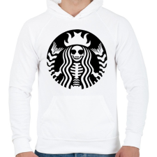 PRINTFASHION Stardeath - Férfi kapucnis pulóver - Fehér férfi pulóver, kardigán