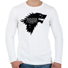 PRINTFASHION Stark - Férfi hosszú ujjú póló - Fehér