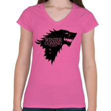 PRINTFASHION Stark - Női V-nyakú póló - Rózsaszín női póló