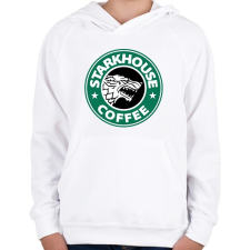 PRINTFASHION Starkhouse coffee - Gyerek kapucnis pulóver - Fehér gyerek pulóver, kardigán