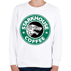 PRINTFASHION Starkhouse coffee - Gyerek pulóver - Fehér