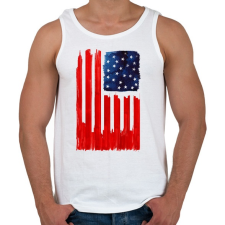 PRINTFASHION Stars and buildings - Férfi atléta - Fehér atléta, trikó