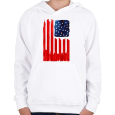 PRINTFASHION Stars and buildings - Gyerek kapucnis pulóver - Fehér gyerek pulóver, kardigán