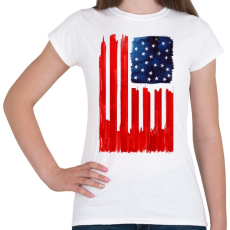 PRINTFASHION Stars and buildings - Női póló - Fehér