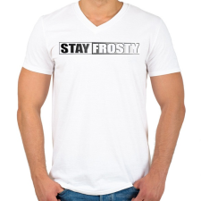 PRINTFASHION Stay Frosty - COD MW - Férfi V-nyakú póló - Fehér férfi póló
