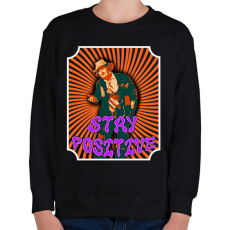 PRINTFASHION Stay positive - Gyerek pulóver - Fekete