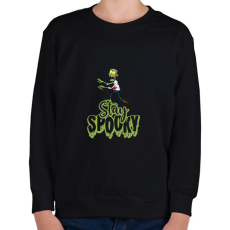 PRINTFASHION Stay Spooky Zombie - Gyerek pulóver - Fekete