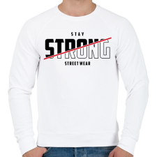 PRINTFASHION Stay Strong Street Wear - Férfi pulóver - Fehér férfi pulóver, kardigán