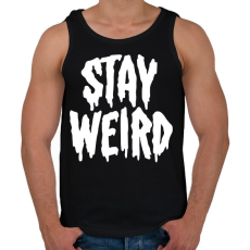 PRINTFASHION Stay Weird - Férfi atléta - Fekete