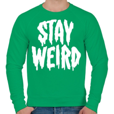 PRINTFASHION Stay Weird - Férfi pulóver - Zöld férfi pulóver, kardigán