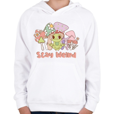 PRINTFASHION Stay weird - Gyerek kapucnis pulóver - Fehér gyerek pulóver, kardigán