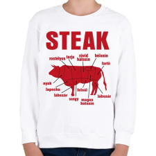 PRINTFASHION STEAK - Gyerek pulóver - Fehér gyerek pulóver, kardigán