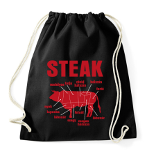 PRINTFASHION STEAK - Sportzsák, Tornazsák - Fekete tornazsák