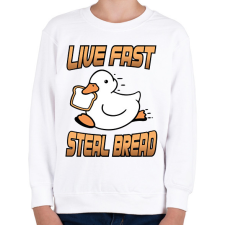 PRINTFASHION Steal bread - Gyerek pulóver - Fehér gyerek pulóver, kardigán