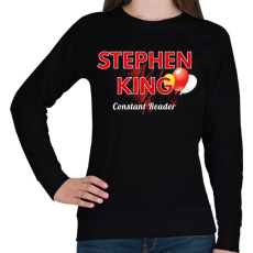PRINTFASHION stephen king állandó olvasója - Női pulóver - Fekete
