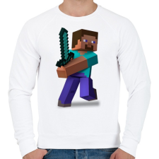 PRINTFASHION Stevee - Férfi pulóver - Fehér férfi pulóver, kardigán