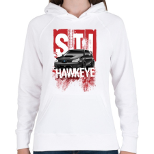 PRINTFASHION STI Hawkeye - Női kapucnis pulóver - Fehér női pulóver, kardigán