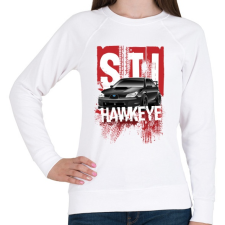 PRINTFASHION STI Hawkeye - Női pulóver - Fehér női pulóver, kardigán