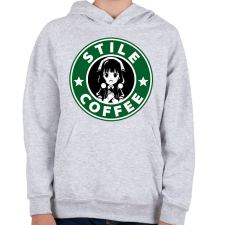 PRINTFASHION Stille Coffe - Gyerek kapucnis pulóver - Sport szürke gyerek pulóver, kardigán