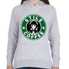 PRINTFASHION Stille Coffe - Női kapucnis pulóver - Sport szürke