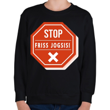 PRINTFASHION STOP - Friss jogsis - Gyerek pulóver - Fekete gyerek pulóver, kardigán