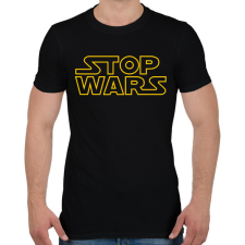 PRINTFASHION STOP WARS - Férfi póló - Fekete férfi póló