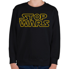 PRINTFASHION STOP WARS - Gyerek pulóver - Fekete gyerek pulóver, kardigán