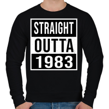 PRINTFASHION Straight Outta 1983 - Férfi pulóver - Fekete férfi pulóver, kardigán