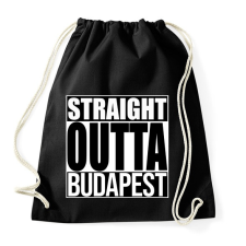 PRINTFASHION Straight Outta Budapest - Sportzsák, Tornazsák - Fekete tornazsák