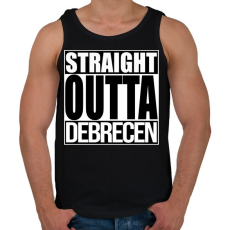 PRINTFASHION Straight Outta Debrecen - Férfi atléta - Fekete