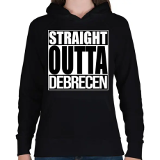PRINTFASHION Straight Outta Debrecen - Női kapucnis pulóver - Fekete