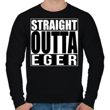 PRINTFASHION Straight Outta Eger - Férfi pulóver - Fekete férfi pulóver, kardigán