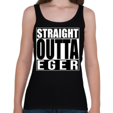 PRINTFASHION Straight Outta Eger - Női atléta - Fekete női trikó