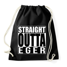 PRINTFASHION Straight Outta Eger - Sportzsák, Tornazsák - Fekete tornazsák