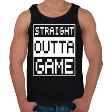 PRINTFASHION Straight outta Game - Férfi atléta - Fekete