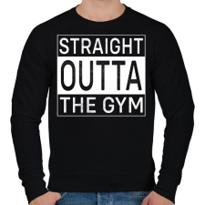 PRINTFASHION Straight Outta Gym - Férfi pulóver - Fekete férfi pulóver, kardigán