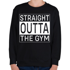 PRINTFASHION Straight Outta Gym - Gyerek pulóver - Fekete gyerek pulóver, kardigán
