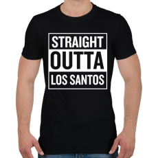 PRINTFASHION Straight outta Los Santos - Férfi póló - Fekete