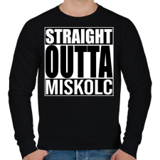 PRINTFASHION Straight Outta Miskolc - Férfi pulóver - Fekete férfi pulóver, kardigán
