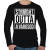 PRINTFASHION STRAIGHT OUTTA VÁROSOD - Férfi hosszú ujjú póló - Fekete