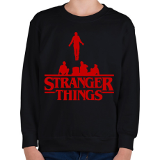 PRINTFASHION Stranger Things 4 - Gyerek pulóver - Fekete