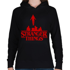 PRINTFASHION Stranger Things 4 - Női kapucnis pulóver - Fekete női pulóver, kardigán