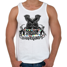 PRINTFASHION Stranger Things - Demogorgon Boldog Karácsonyt - Férfi atléta - Fehér atléta, trikó