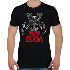 PRINTFASHION Stranger Things - Demogorgon Free Hugs - Férfi póló - Fekete