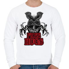 PRINTFASHION Stranger Things - Demogorgon Free Hugs - Férfi pulóver - Fehér