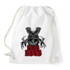 PRINTFASHION Stranger Things - Demogorgon Free Hugs - Sportzsák, Tornazsák - Fehér tornazsák