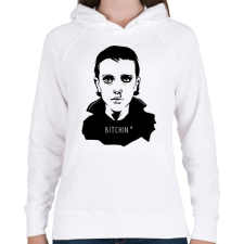 PRINTFASHION Stranger Things Eleven - Női kapucnis pulóver - Fehér női pulóver, kardigán